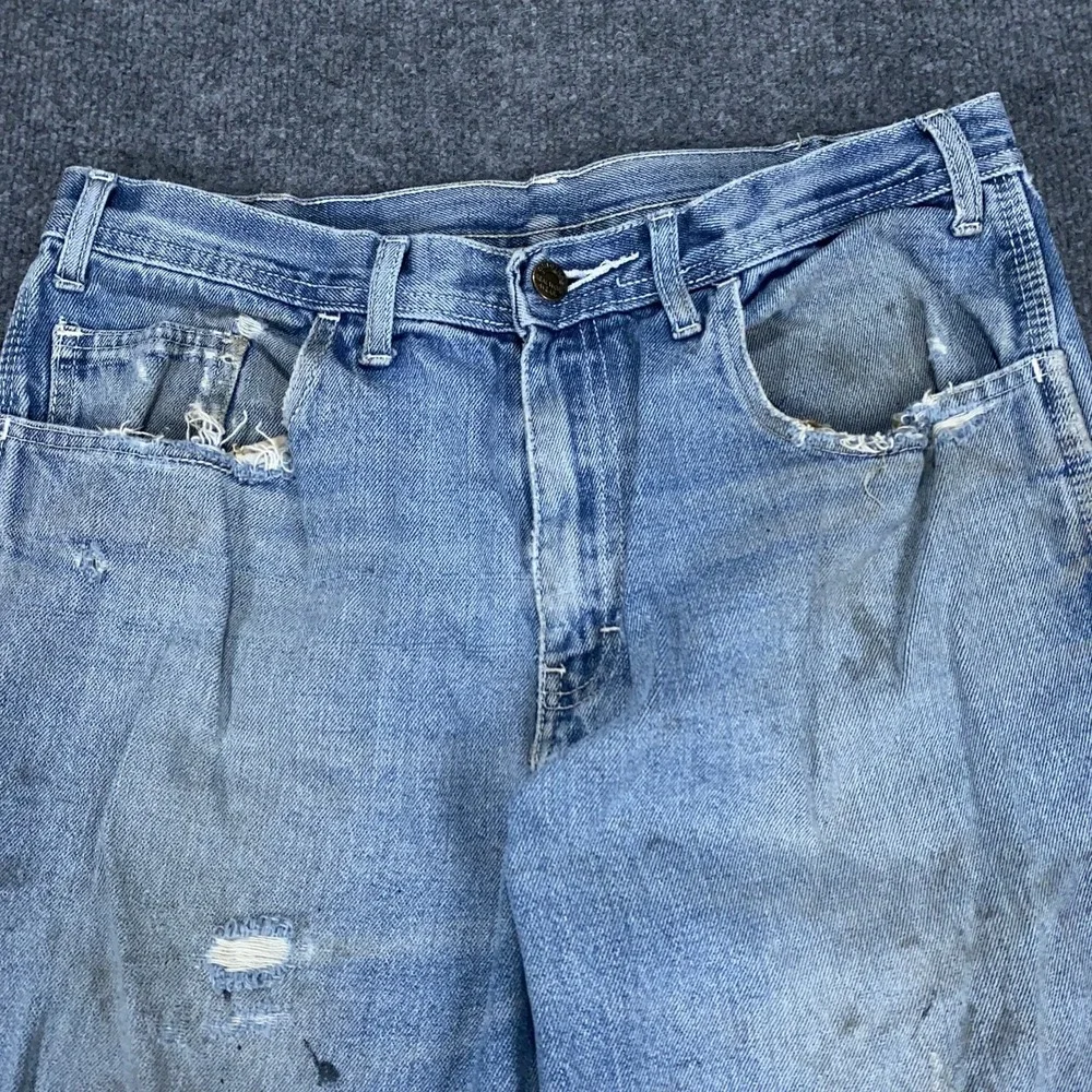 Vtg Real WorkWear Carpenter Jeans Mens 32x32 Paint Splatter Distressed Y2K‎ Gorp